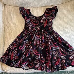 Dot Dot Smile Black and Pink Paisley Dress